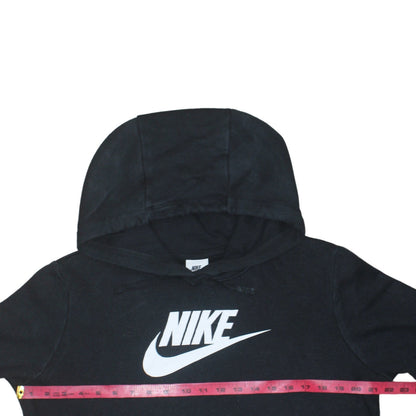 Nike Men's Black Pullover Hoodie Small Graphic Fleece Sweatshirt