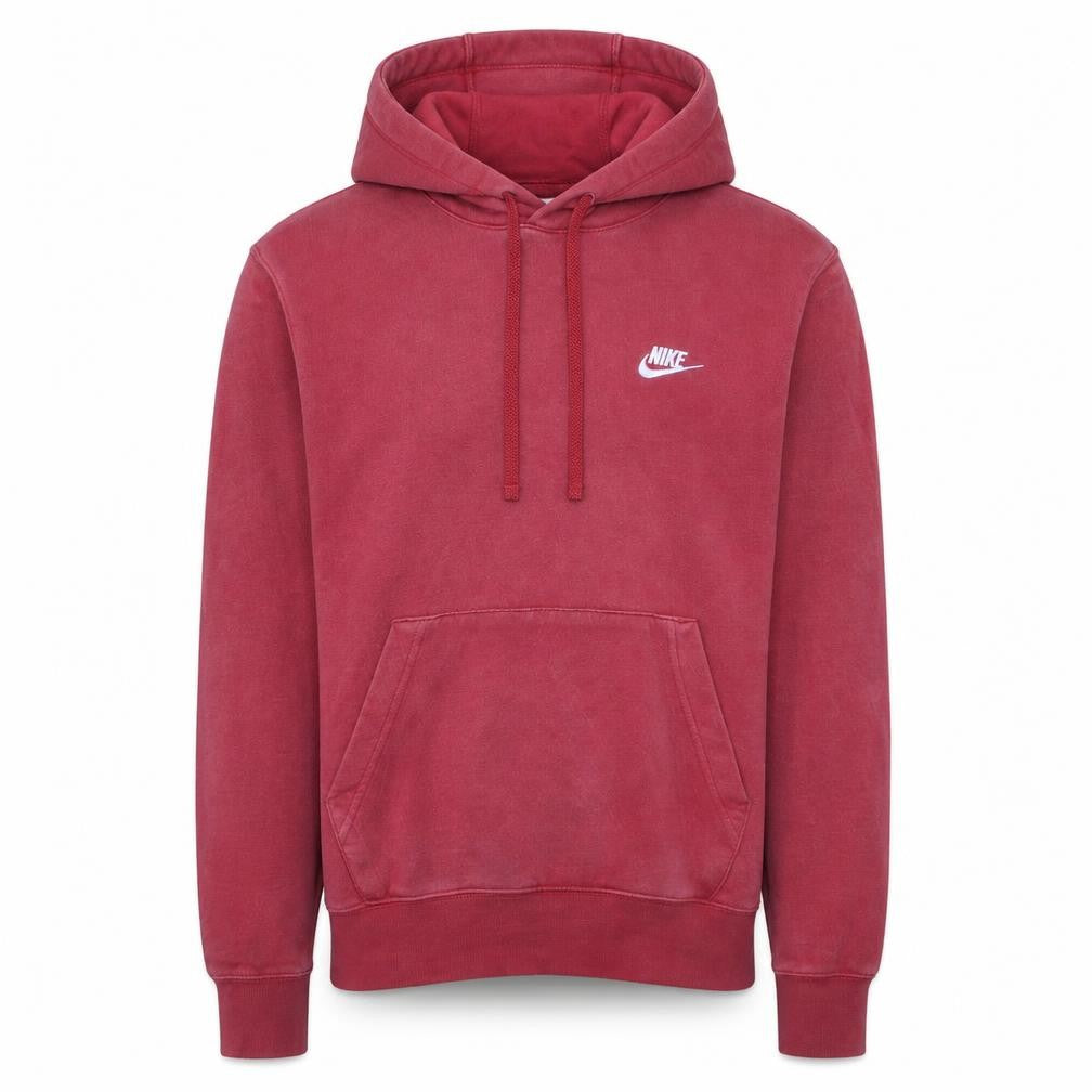 Front view of Nike Men's Red XS Pullover Hoodie Fleece Sweatshirt