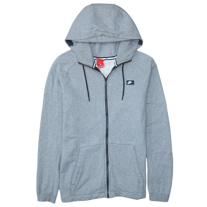 Nike Men's Grey Full Zip Hoodie L Regular Fit Sportswear