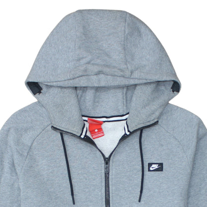 Nike Men's Grey Full Zip Hoodie L Regular Fit Sportswear
