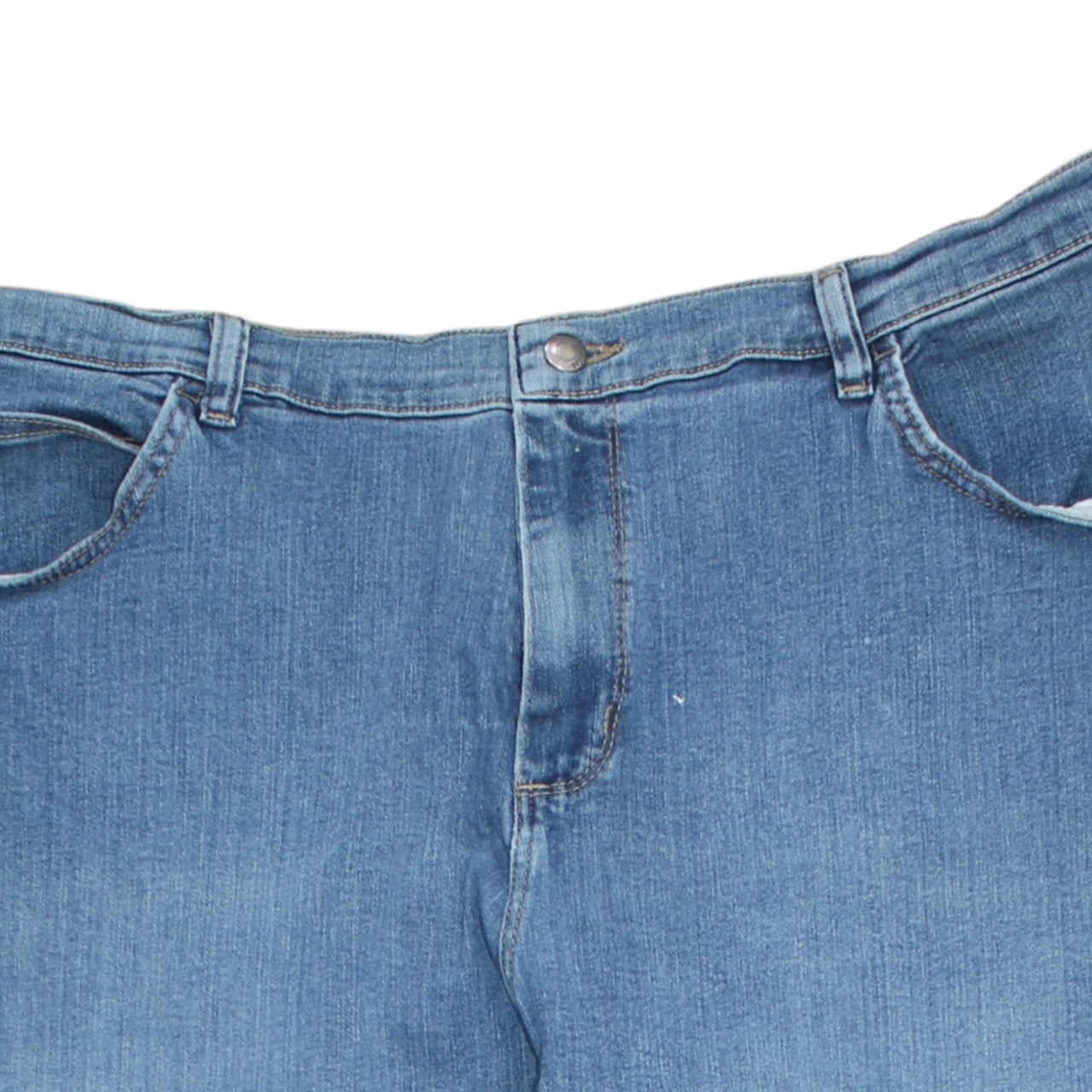 Lee Women Blue 20 Plus Straight Leg Mid Rise Stretch Jeans