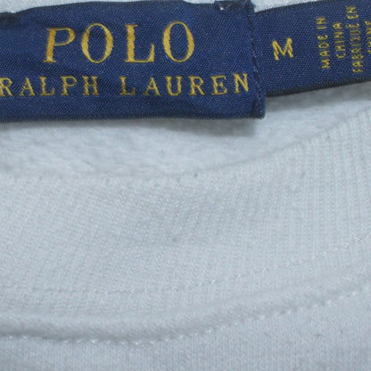 Polo Ralph Lauren Women White Logo Long Sleeve Crew Neck Sweatshirt M