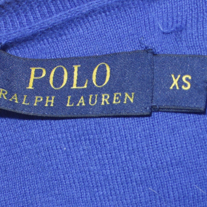 Ralph Lauren Men's Blue V-Neck Cotton Jumper XS