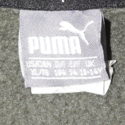 Puma Boys Green Pullover Hoodie Long Sleeve Logo Sweatshirt Size 14