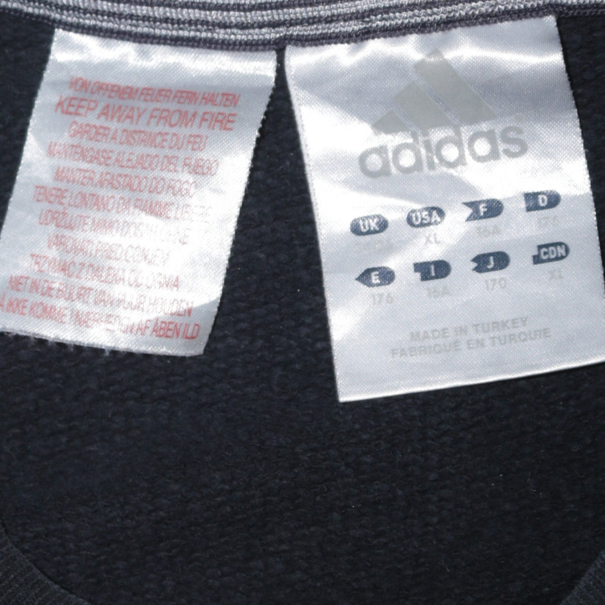 Adidas Boys Black XL Sweatshirt Long Sleeve Crew Neck Pullover