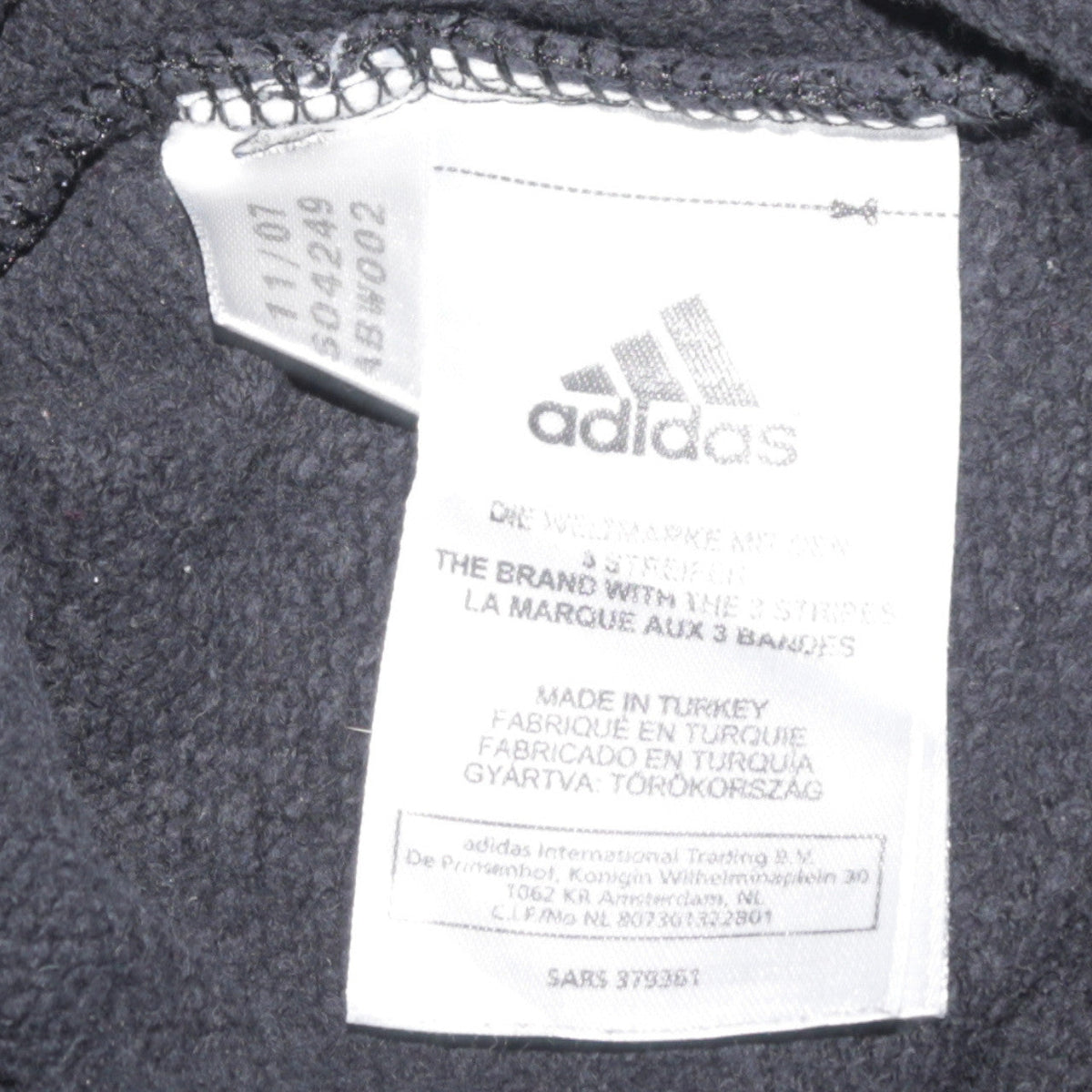 Adidas Boys Black XL Sweatshirt Long Sleeve Crew Neck Pullover