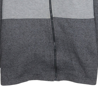 AIM Apparel Men's Grey Full Zip Hoodie Size L Regular Fit