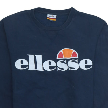 Ellesse Men's Blue XS Crew Neck Logo Pullover Sweatshirt