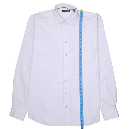 Tommy Hilfiger Men Pink Slim Fit Cotton Long Sleeve Button-Up Shirt 15.5