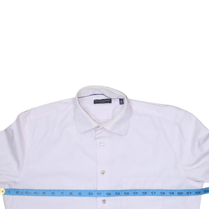 Tommy Hilfiger Men Pink Slim Fit Cotton Long Sleeve Button-Up Shirt 15.5