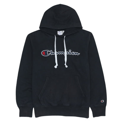 Champion Men’s Black Large Pullover Hoodie with Logo Embroidery