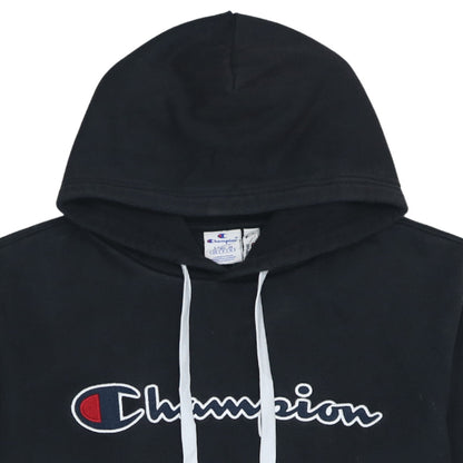 Champion Men’s Black Large Pullover Hoodie with Logo Embroidery