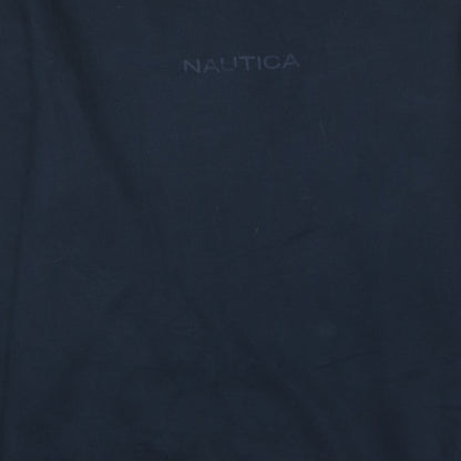 Nautica Men's Blue Crew Neck Logo Pullover Sweatshirt Size M