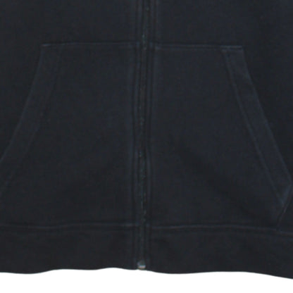 Nike Boys Black Full Zip Hoodie XL 158-170cm Fleece Lined Logo Sweatshirt