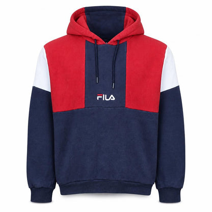 Fila Men's Multicoloured Pullover Hoodie Size S Retro Sportswear