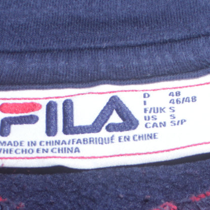 FILA Men's Multicoloured Pullover Hoodie Size S Retro Sportswear