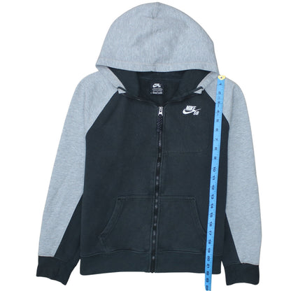 Nike SB Boys Black Grey Full Zip Hoodie Sweatshirt XL 13-15 Yrs