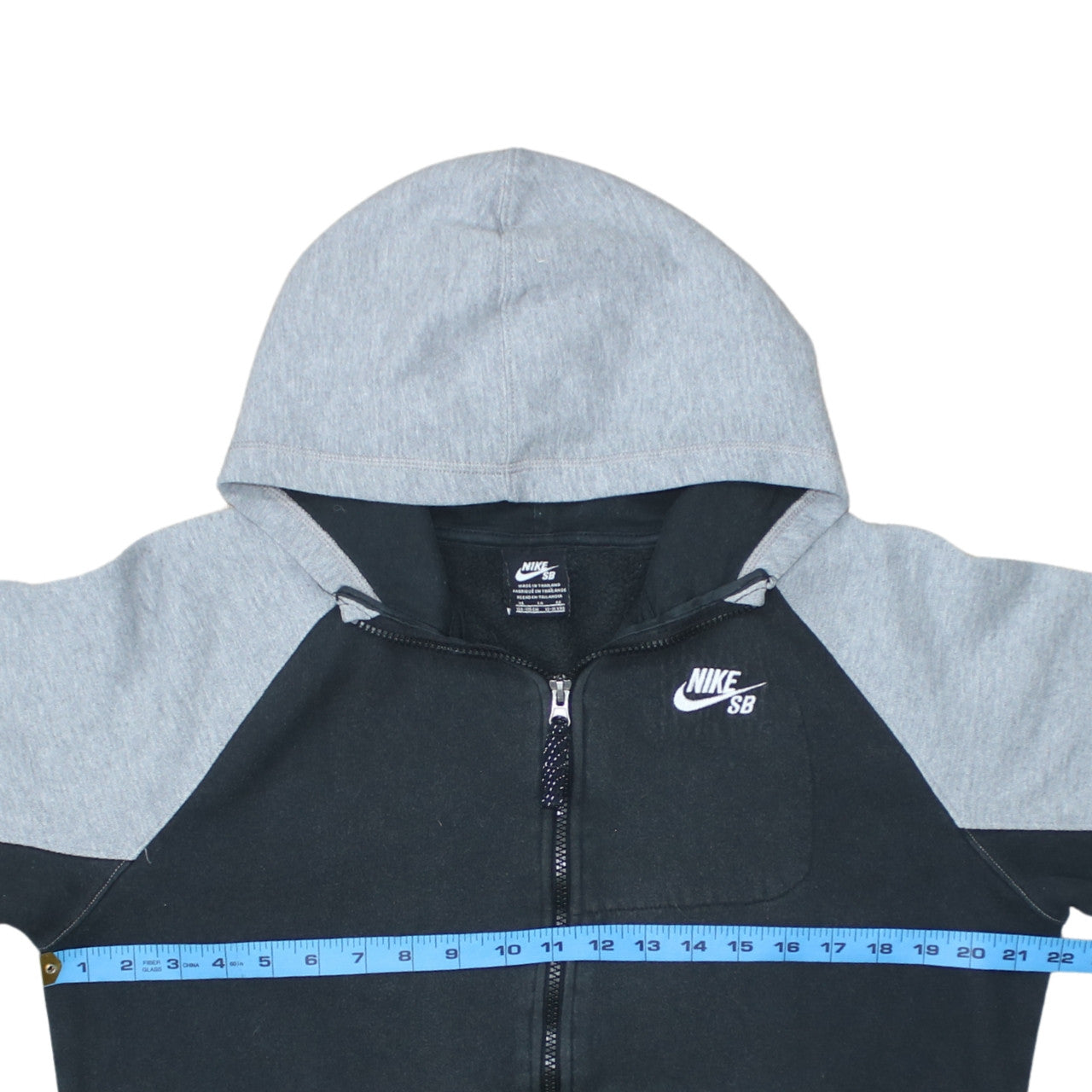 Nike SB Boys Black Grey Full Zip Hoodie Sweatshirt XL 13-15 Yrs