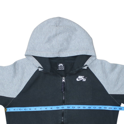 Nike SB Boys Black Grey Full Zip Hoodie Sweatshirt XL 13-15 Yrs