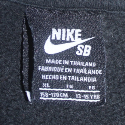Nike SB Boys Black Grey Full Zip Hoodie Sweatshirt XL 13-15 Yrs