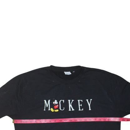 Disney Women's Black Mickey Mouse Sweatshirt Size 12 L Cotton