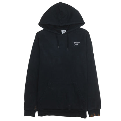 Reebok Men’s Black Pullover Hoodie Fleece Medium Regular Fit