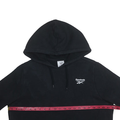 Reebok Men’s Black Pullover Hoodie Fleece Medium Regular Fit