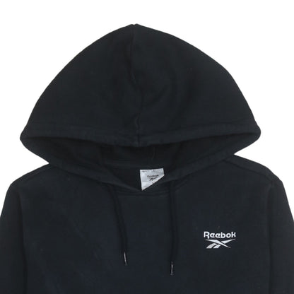Reebok Men’s Black Pullover Hoodie Fleece Medium Regular Fit