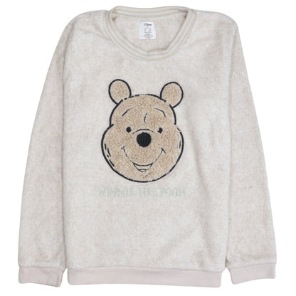 Disney Women Beige Fleece Winnie the Pooh Pyjama Top XS
