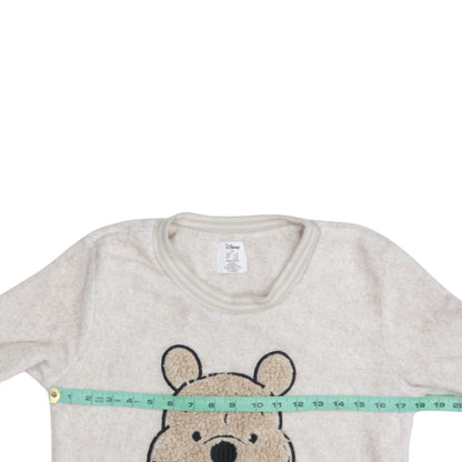 Disney Women Beige Fleece Winnie the Pooh Pyjama Top XS