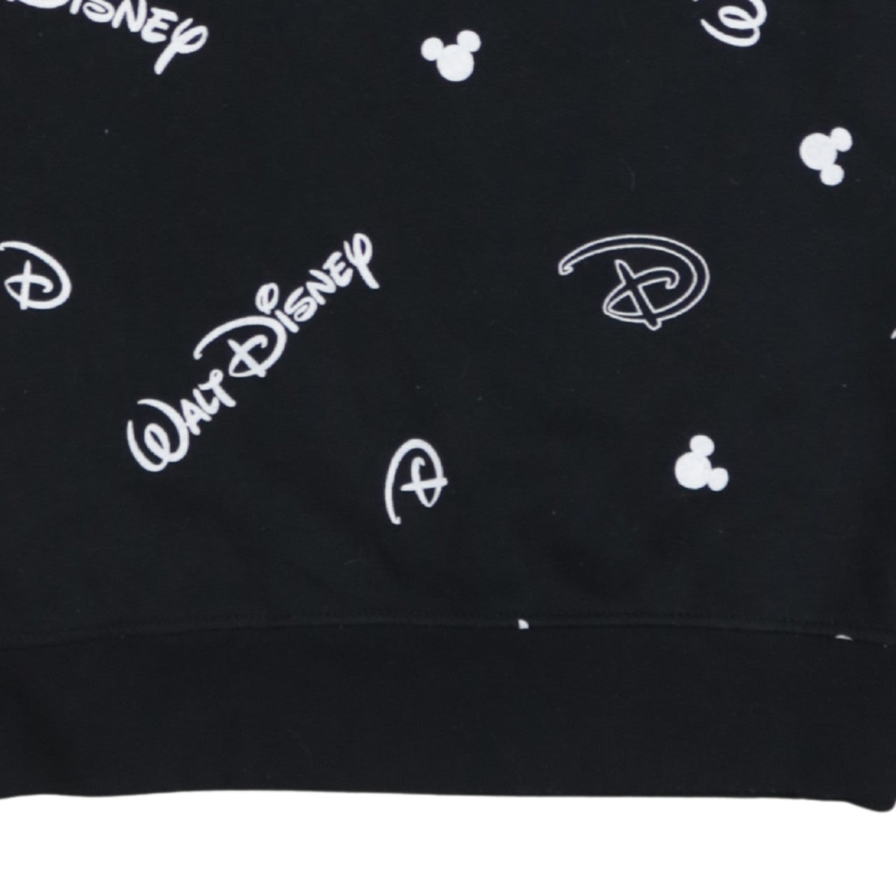 Disney Womens Black Sweatshirt 2XS Crew Neck Long Sleeve Walt Logo Print