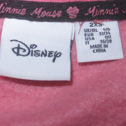 Disney Minnie Mouse Pink Sweatshirt Women 2XS Crew Neck Graphic Print