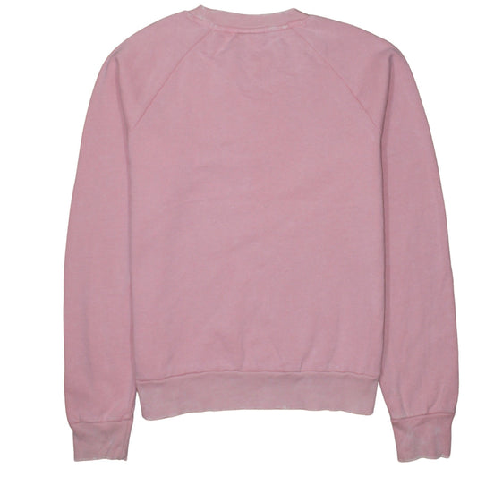 FILA Womens Pink Pullover Sweatshirt Size 8 Cotton Blend Logo Crew Neck