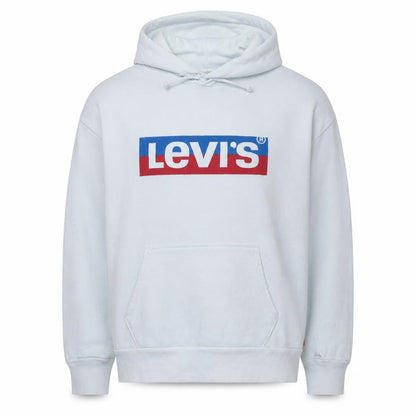 Levi's Men's White XS Pullover Hoodie Graphic Logo Sweatshirt