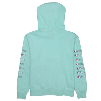 Champion Womens Mint Green XS Pullover Hoodie Cotton Logo Print