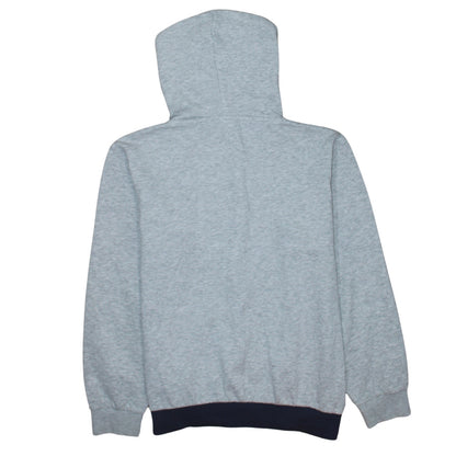Fila Womens Grey Blue Full Zip Hoodie Size 16 Classic Logo Design