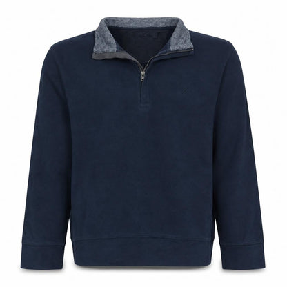 Nautica Men’s Blue 1/4 Zip Collared Henley Sweatshirt Size L