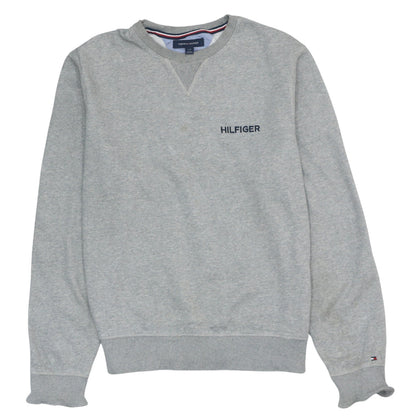 Tommy Hilfiger Men's Grey Logo Crew Neck Sweatshirt Size L