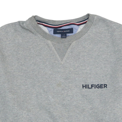 Tommy Hilfiger Men's Grey Logo Crew Neck Sweatshirt Size L