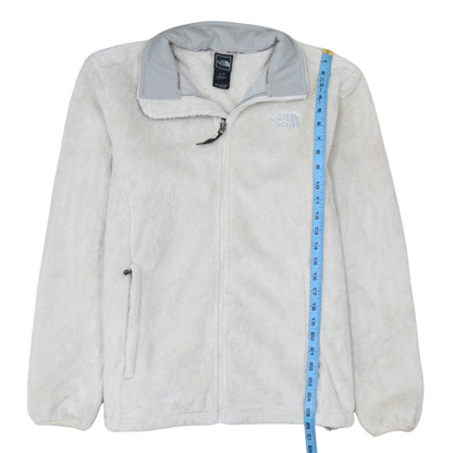 The North Face Women's Beige Fleece Full Zip Hoodie XL Polyester