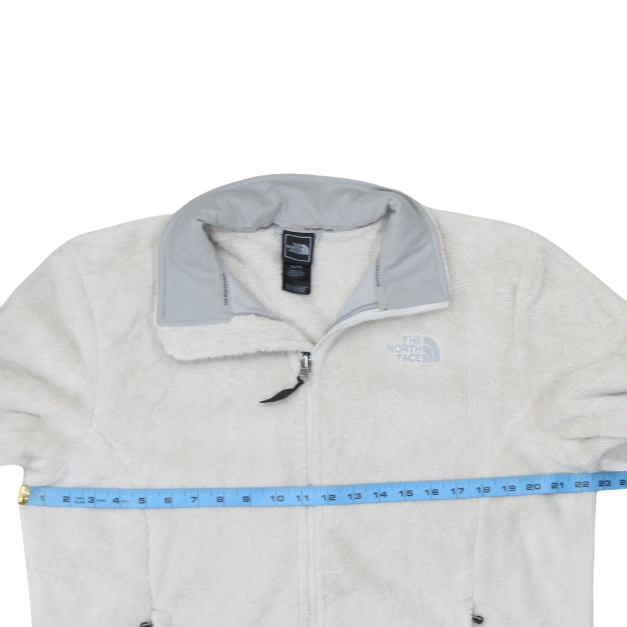 The North Face Women's Beige Fleece Full Zip Hoodie XL Polyester