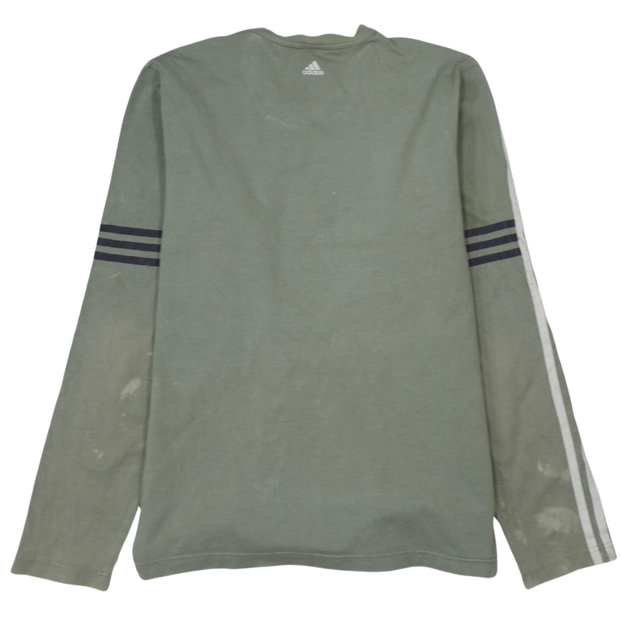 Adidas Men's Khaki Long Sleeve Crew Neck T-Shirt Size M Sports Style