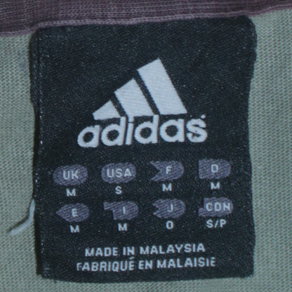 Adidas Men's Khaki Long Sleeve Crew Neck T-Shirt Size M Sports Style