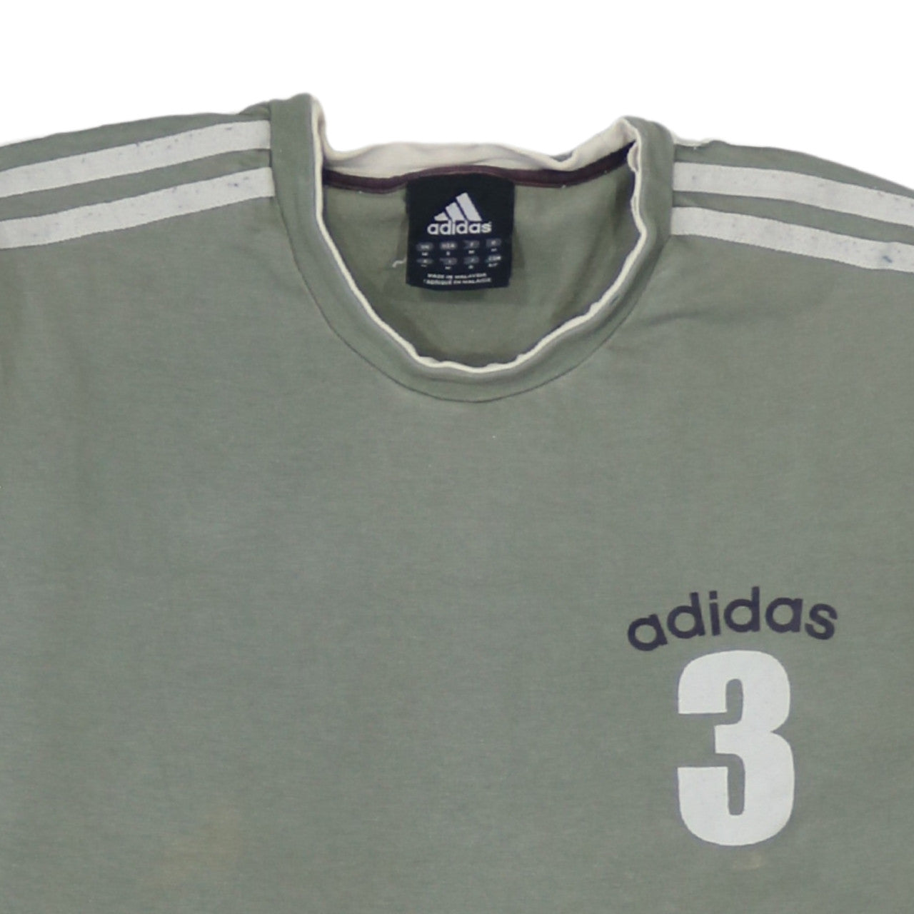Adidas Men's Khaki Long Sleeve Crew Neck T-Shirt Size M Sports Style