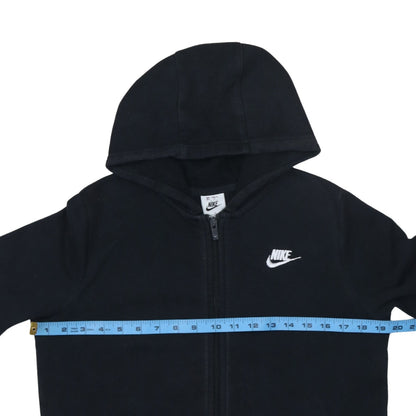 Nike Boys Black Full Zip Hoodie XL 158-170cm Fleece Sweatshirt