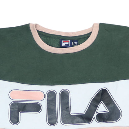 Additional view of Fila unisex kids multicoloured pullover sweatshirt size 176cm logo crew neck