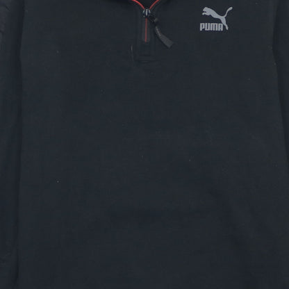 Puma Men's Black 1/4 Zip Sports Sweatshirt Size S