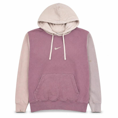 Front view of Nike Women’s Pink Colourblock Pullover Hoodie, size S
