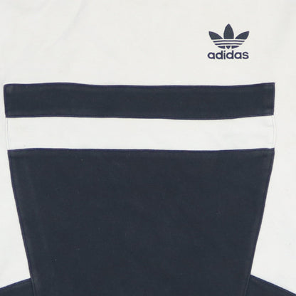 Adidas Men's White & Navy Crew Neck Sweatshirt Size S
