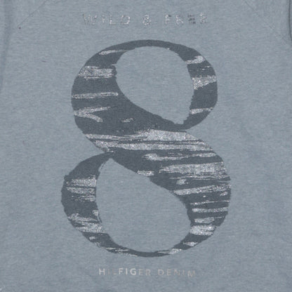 Hilfiger Denim Men's Grey Medium Crew Neck Graphic Sweatshirt